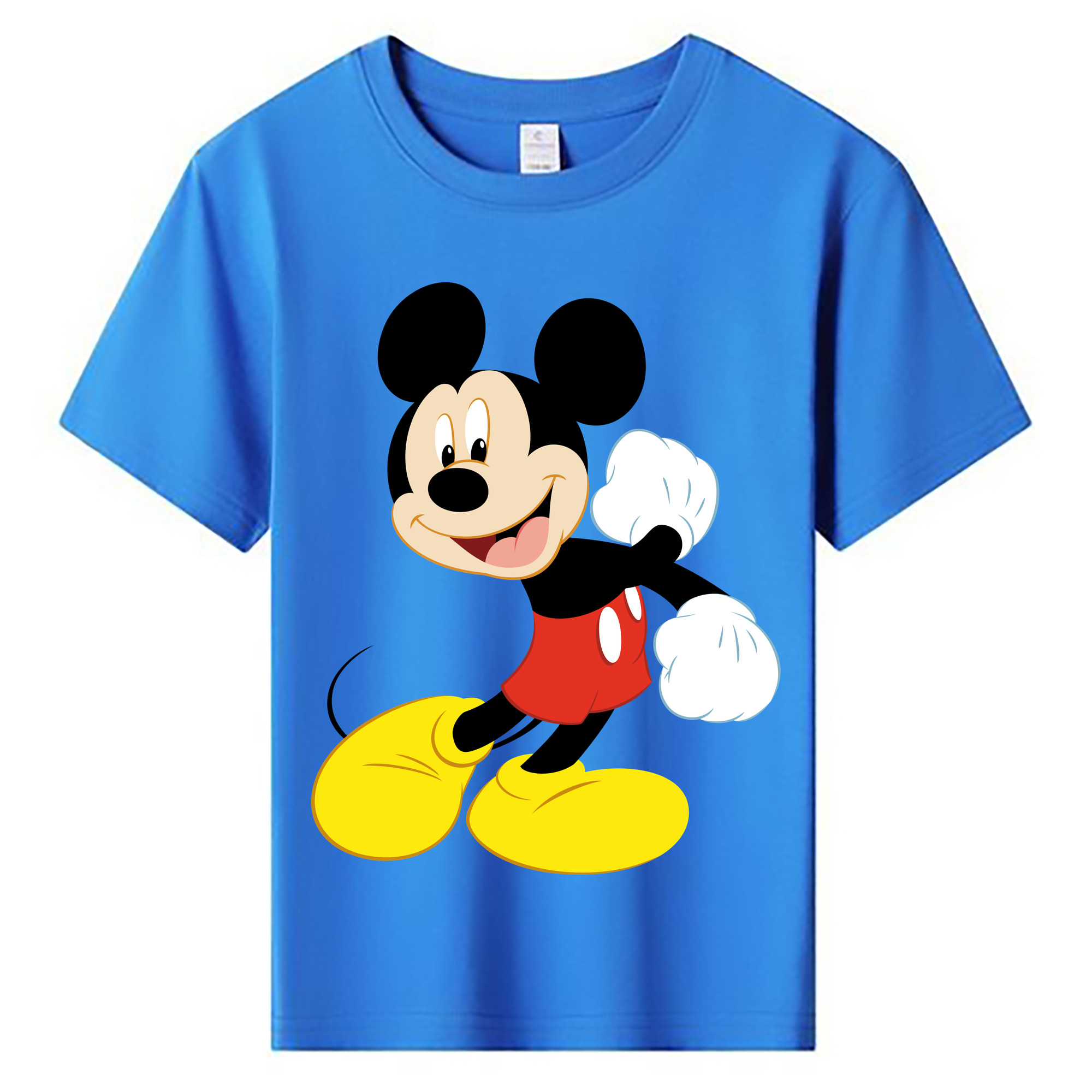 ミッキーマウス Mickey Mouse 綿100％キッズTシャツ（フロントプリント）